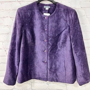 Koret women’s plus size purple blazer jacket size 20W amethyst button front